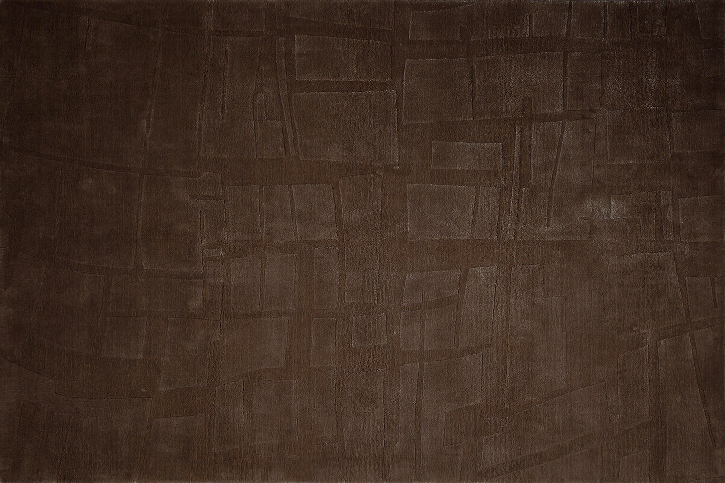 aplat tapis tissé main marron