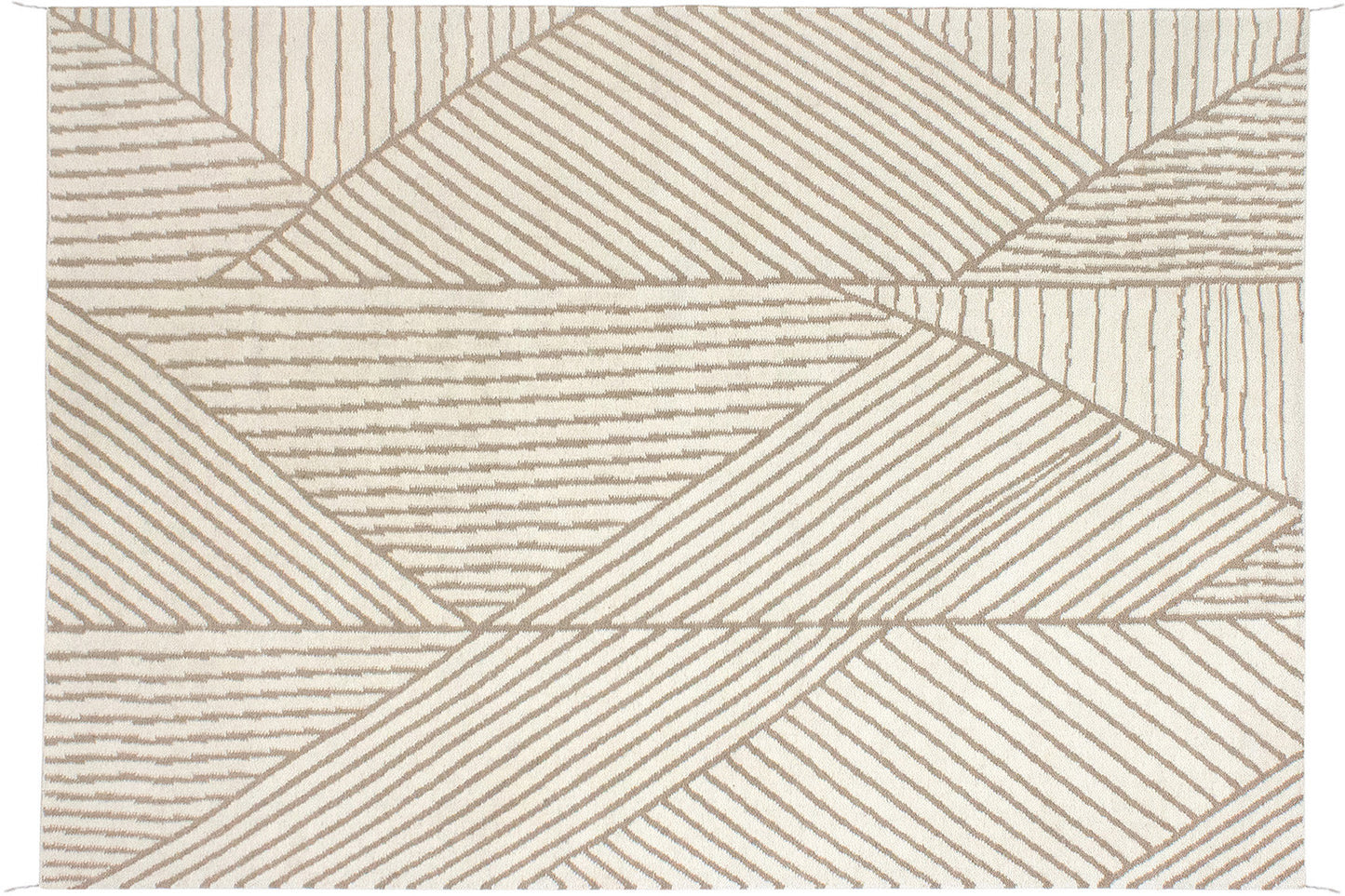 aplat tapis tissé main beige écru
