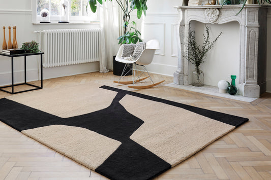 Limaa black & white rug 