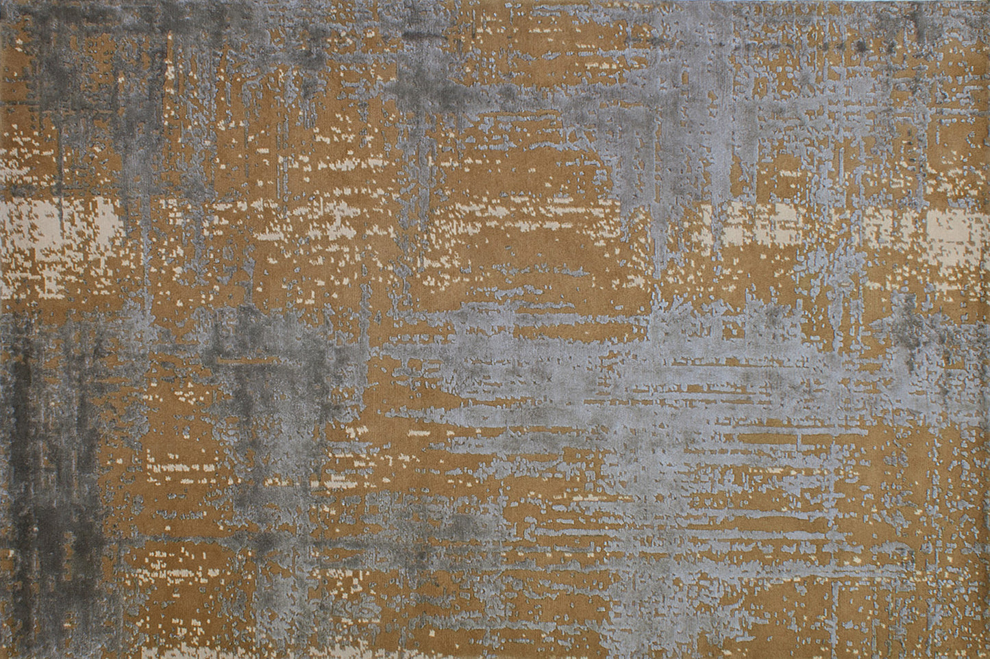 aplat tapis noué main beige gris