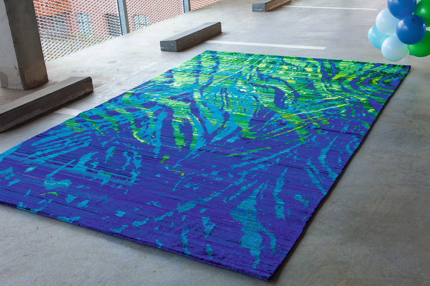 Tapis Water bleu vert