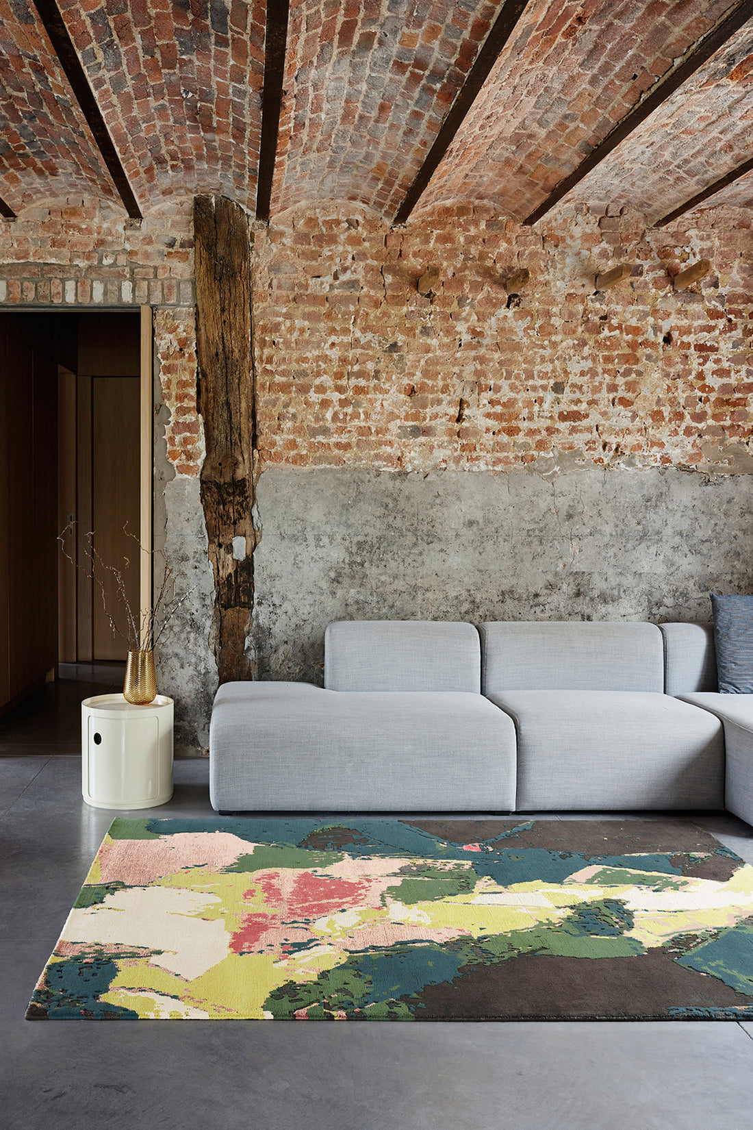blog ambiance tapis noué main multicolore