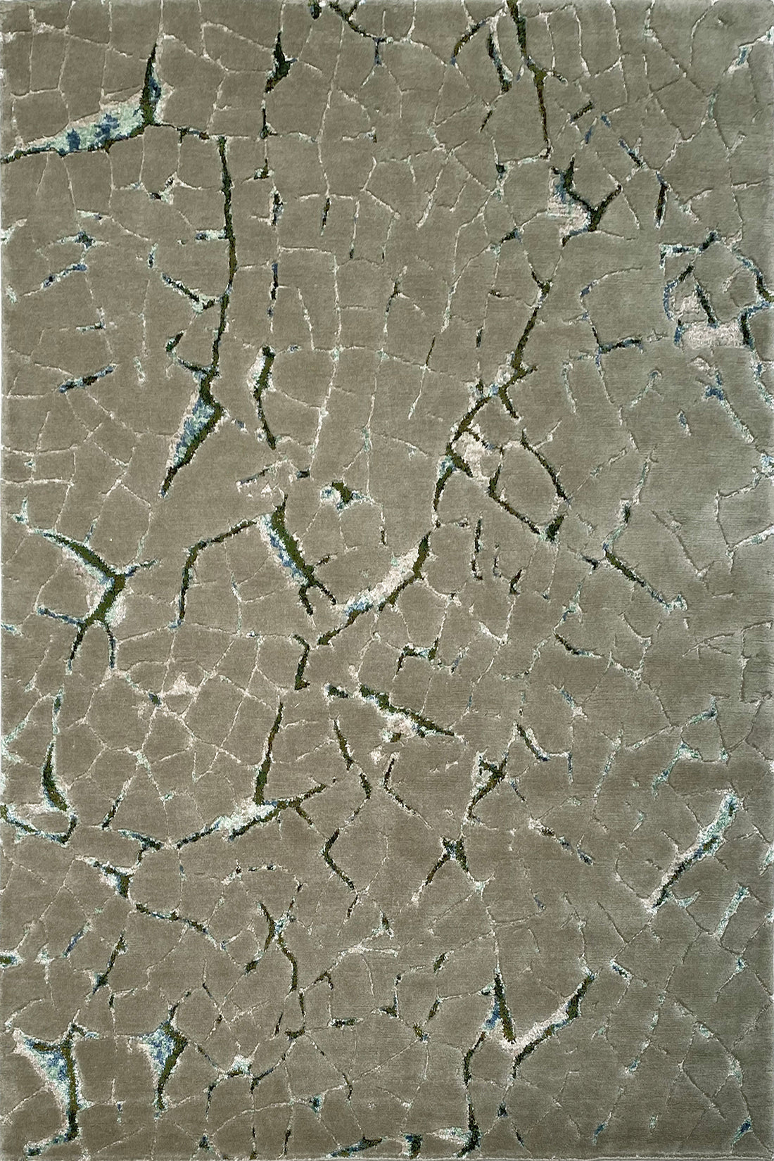 blog aplat tapis noué main vert gris kintsugi