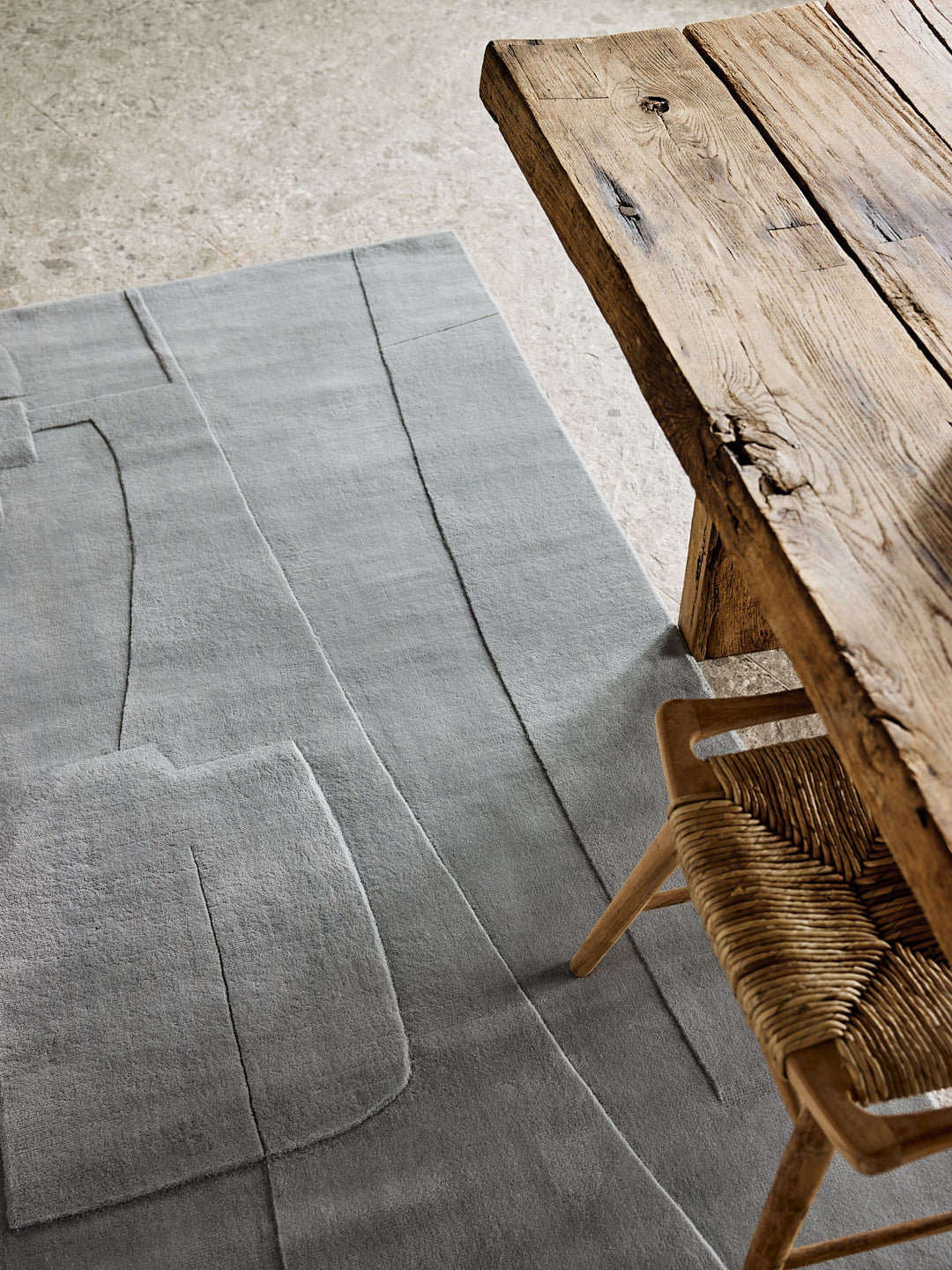 Bref bluish grey rug