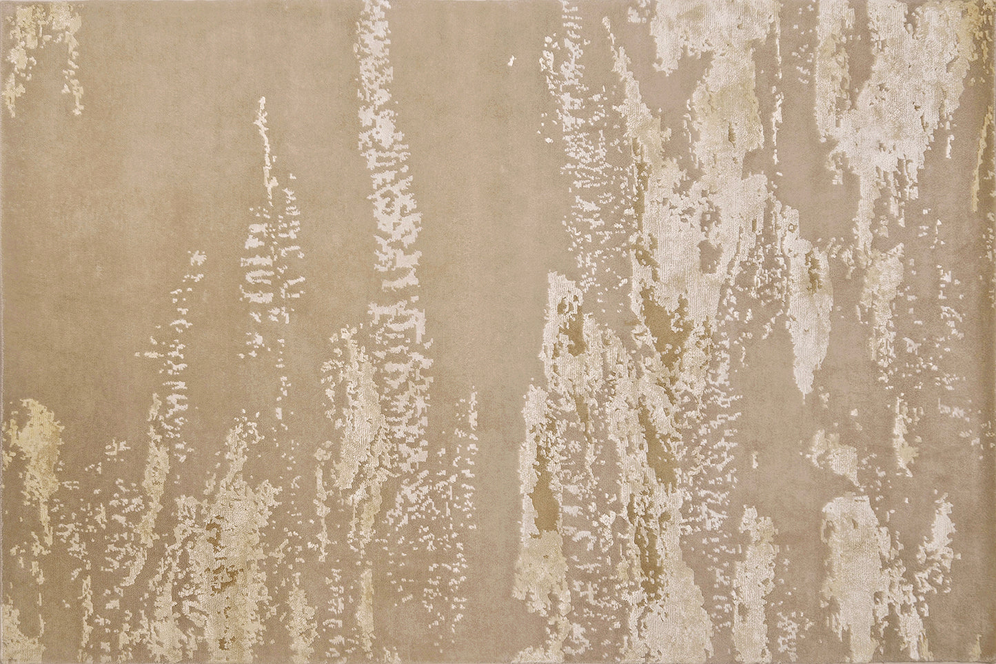 aplat tapis noué main beige