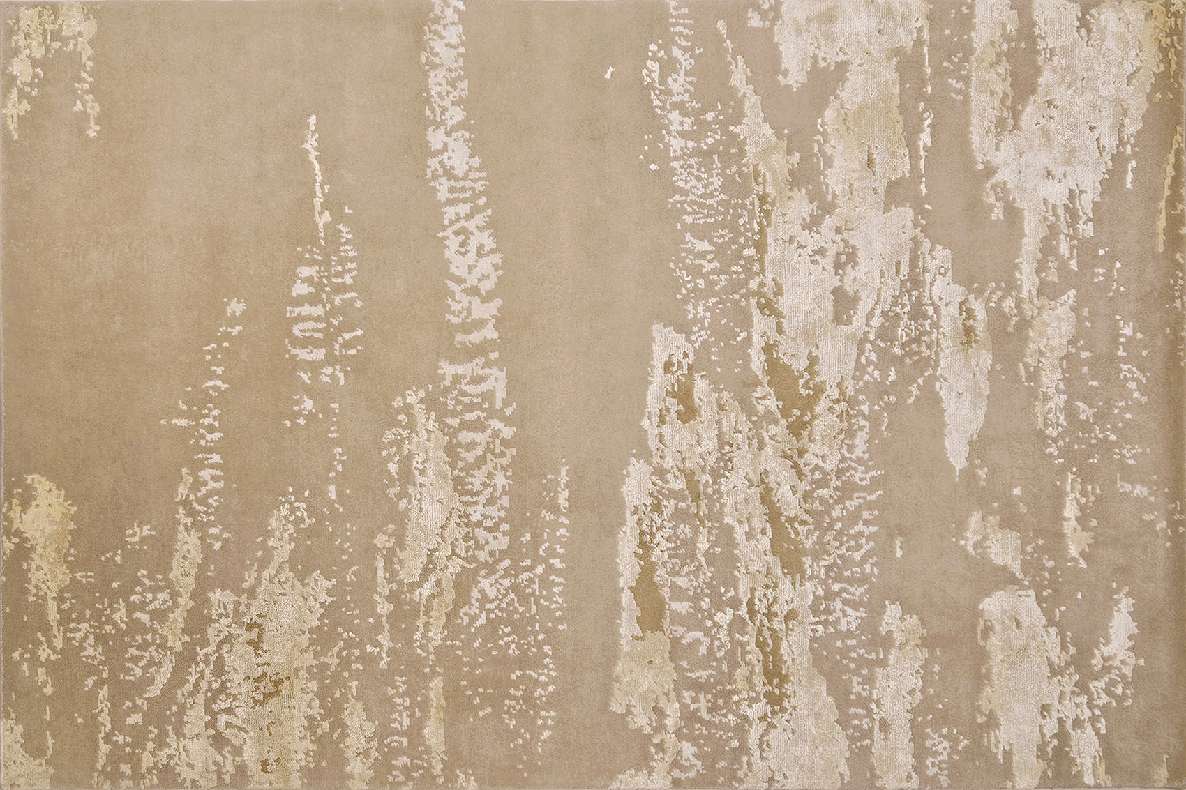 aplat tapis noué main beige