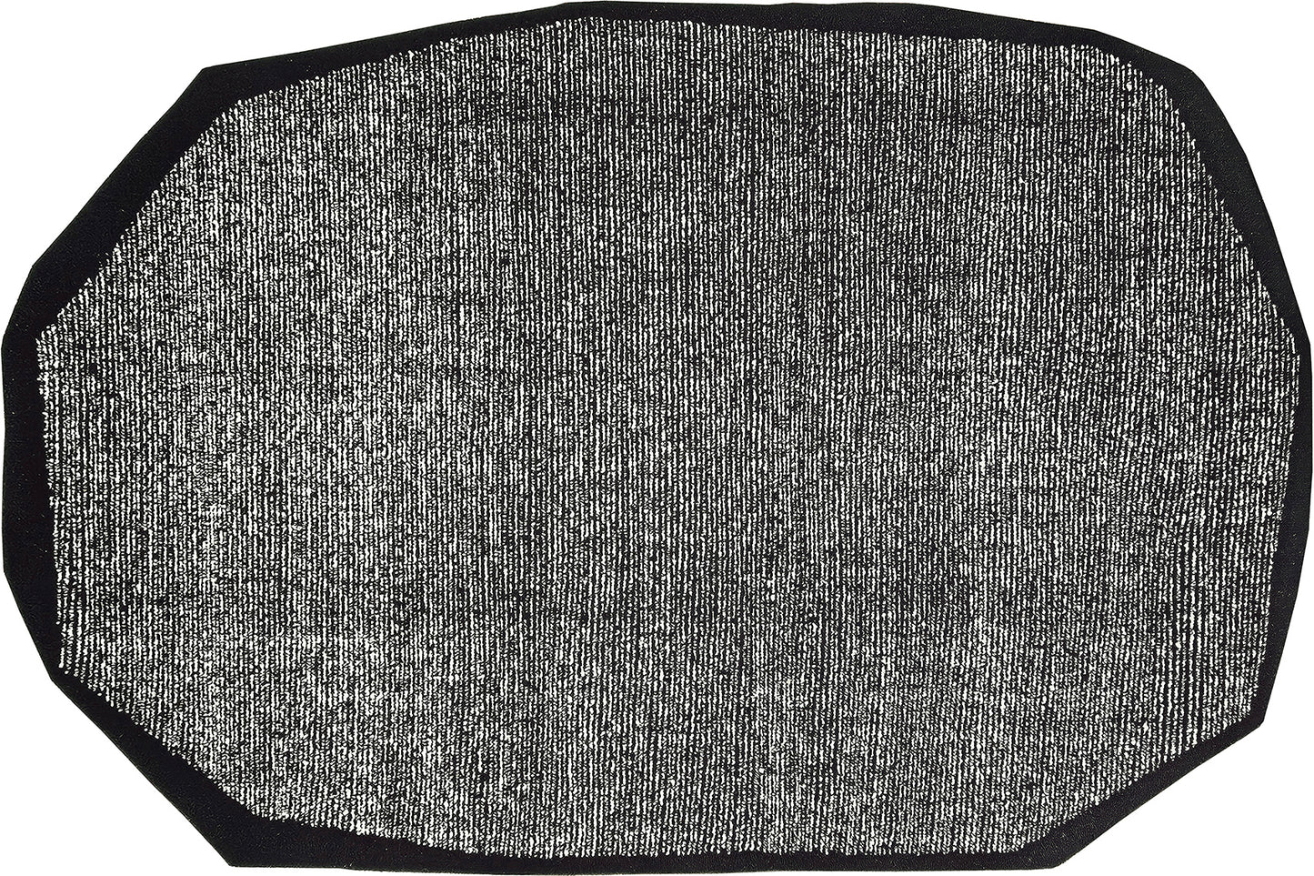 aplat tapis tufté main noir blanc