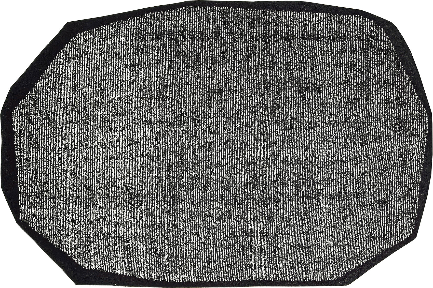 aplat tapis tufté main noir blanc