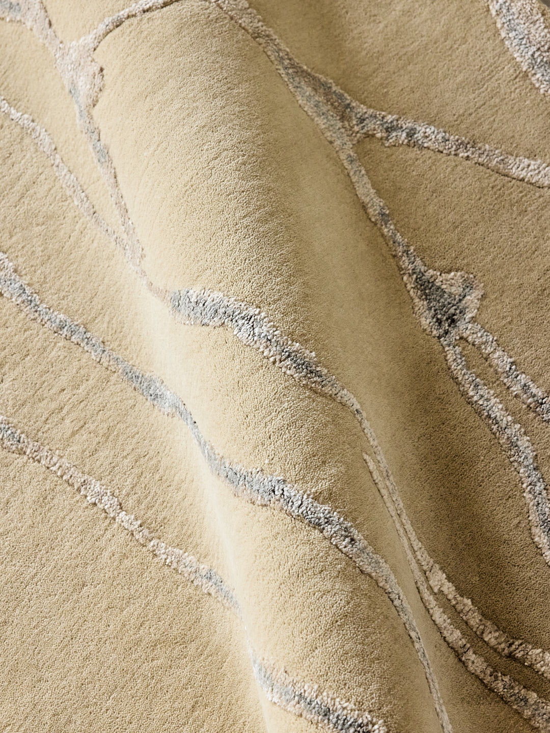Tapis Craquel gris creme