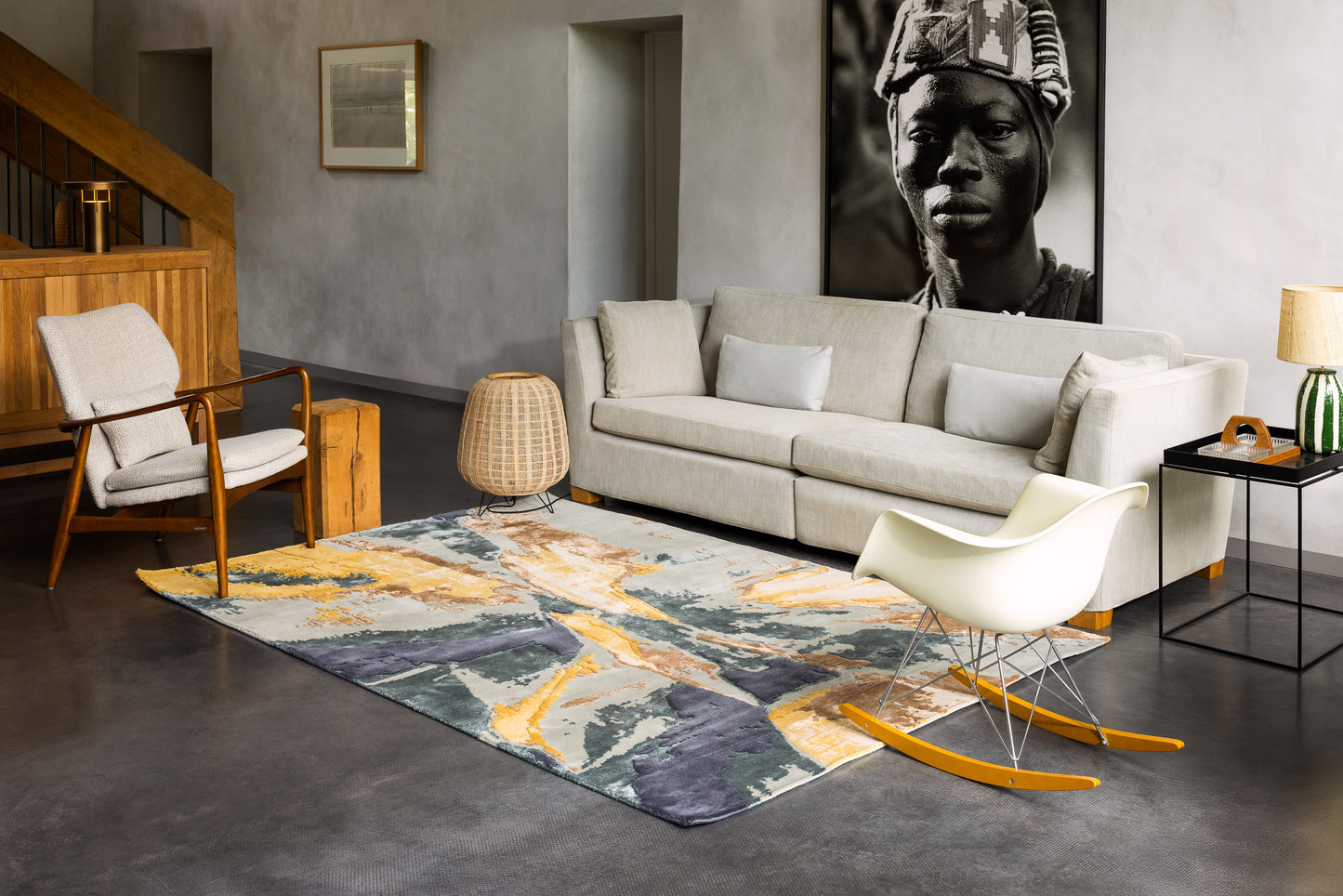 Eclat golden rug
