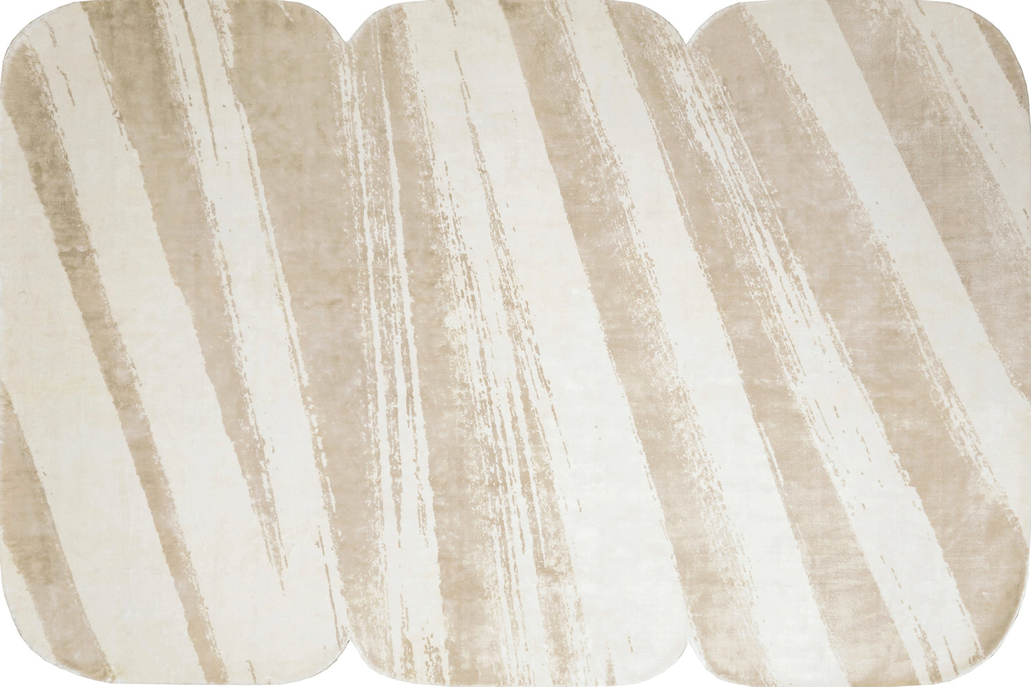 aplat tapis tissé et imprimé main écru