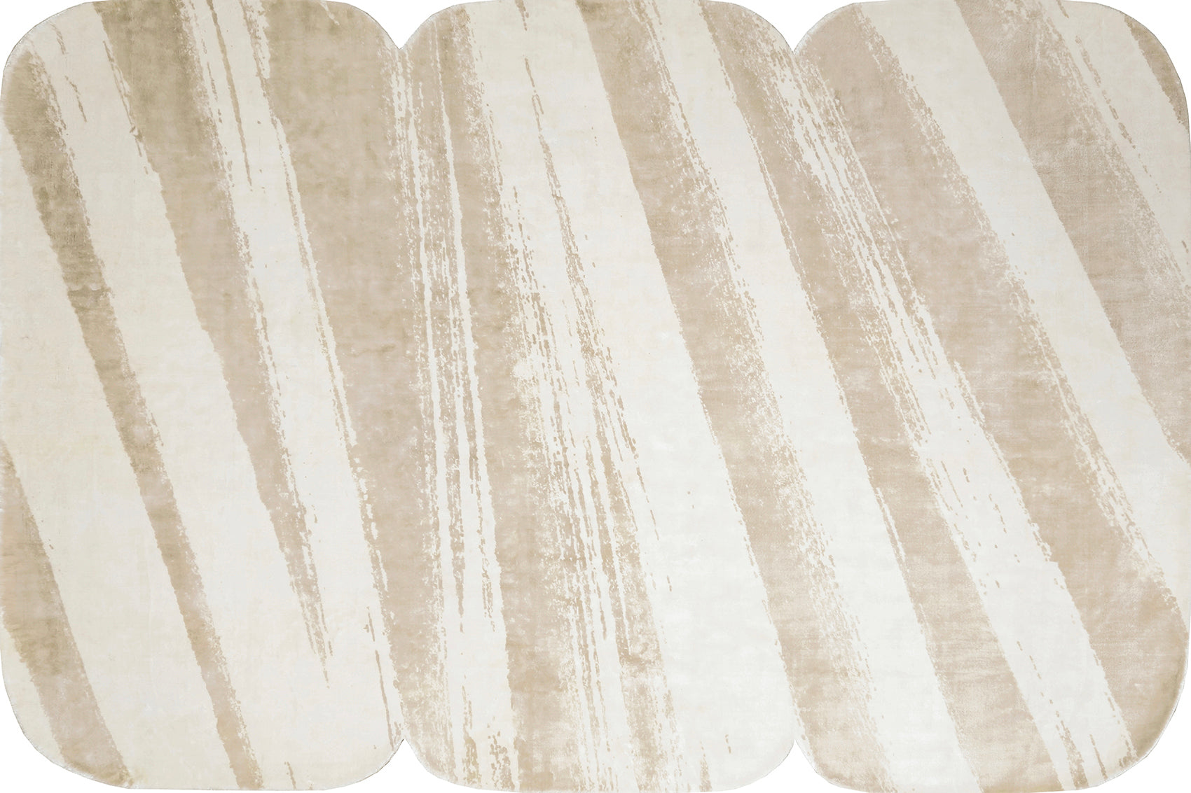 aplat tapis tissé et imprimé main écru