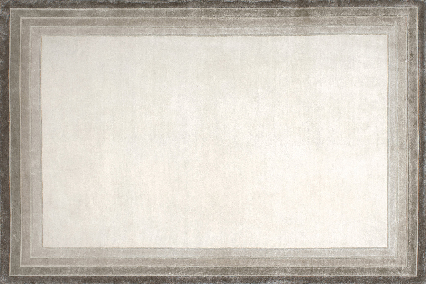 aplat tapis noué main gris beige écru