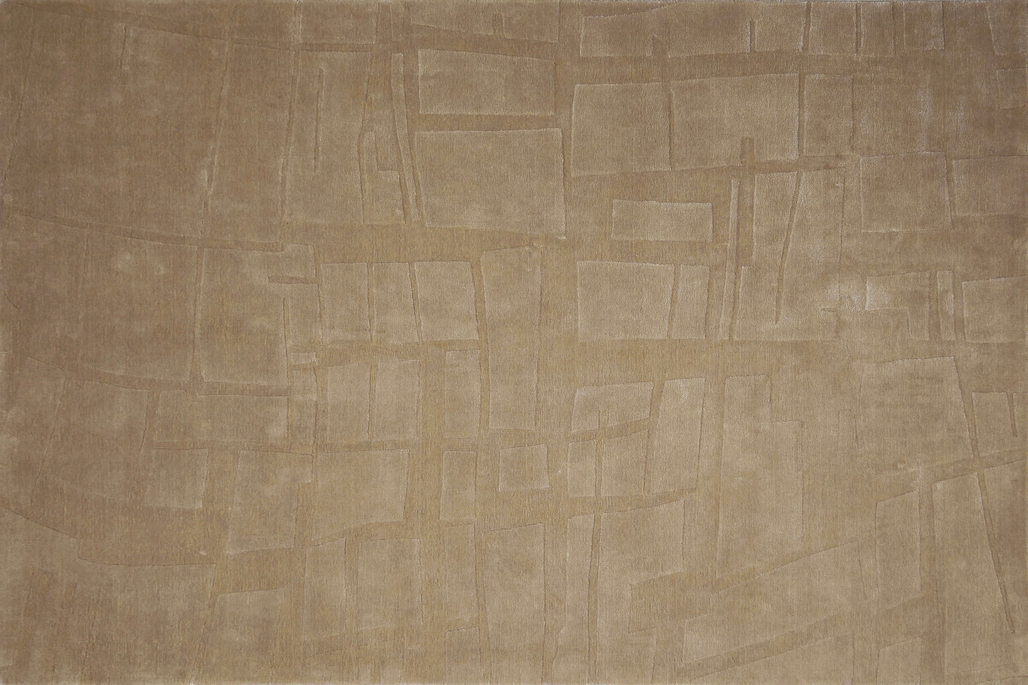 aplat tapis tissé main beige