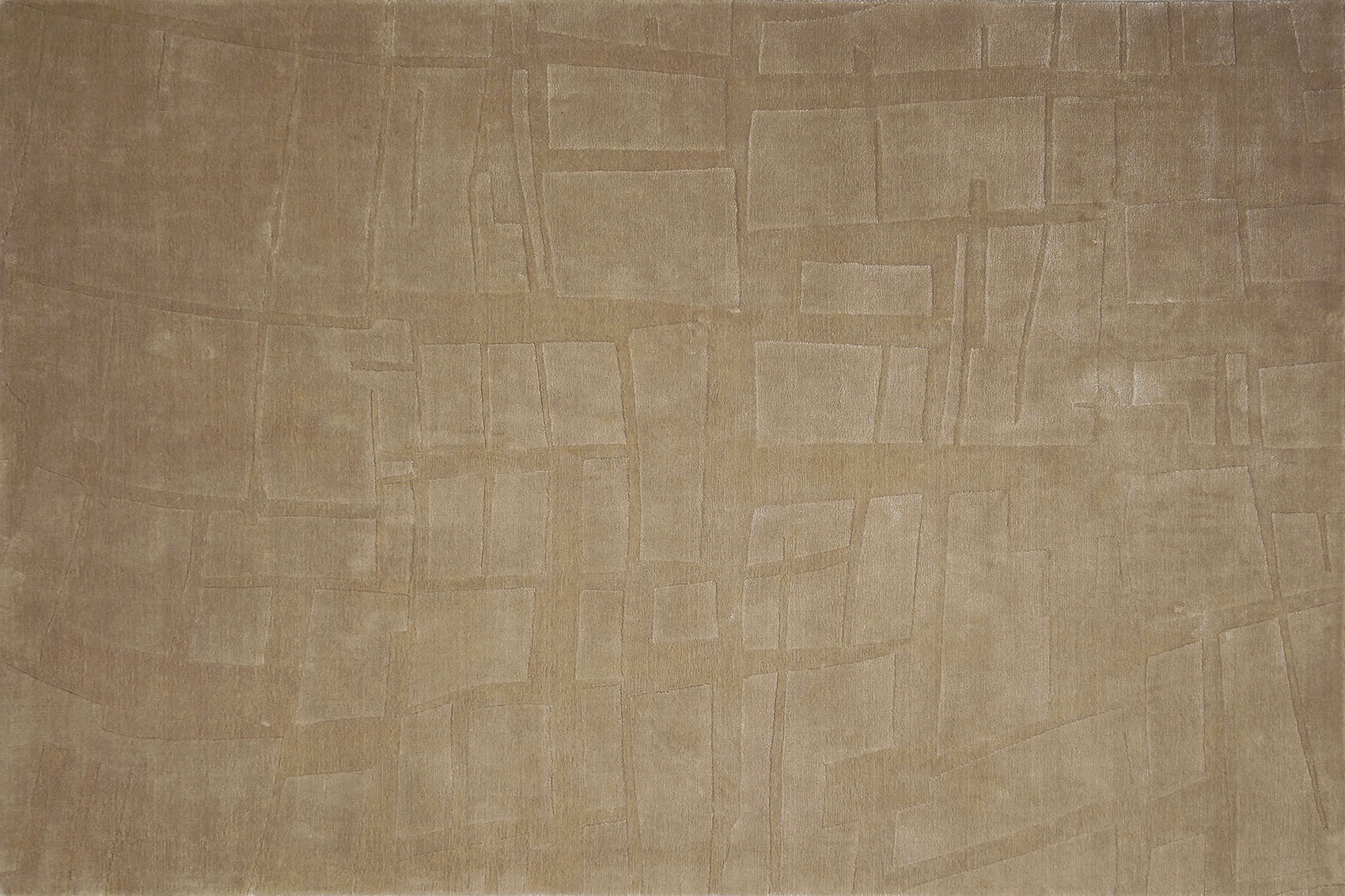 aplat tapis tissé main beige