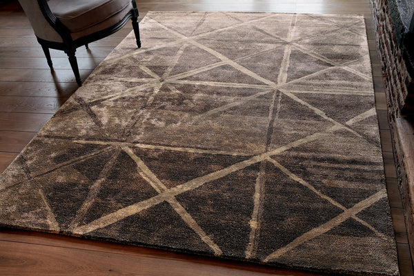 Tapis Quadri - tapis contemporain haut de gamme en Tencel – Serge Lesage