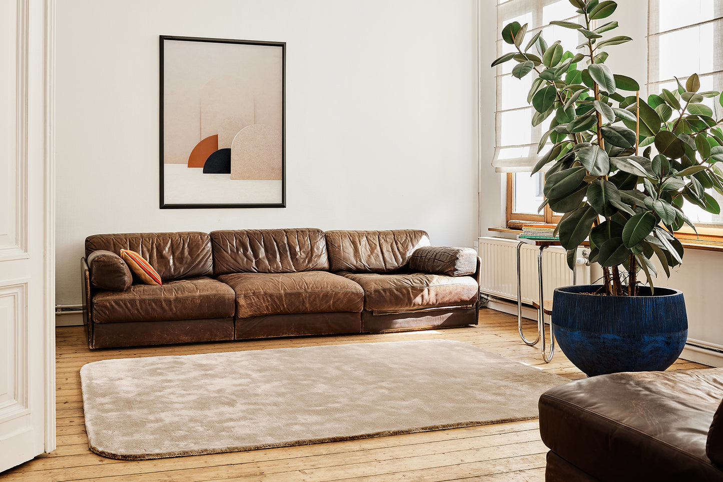 ambiance tufté main beige