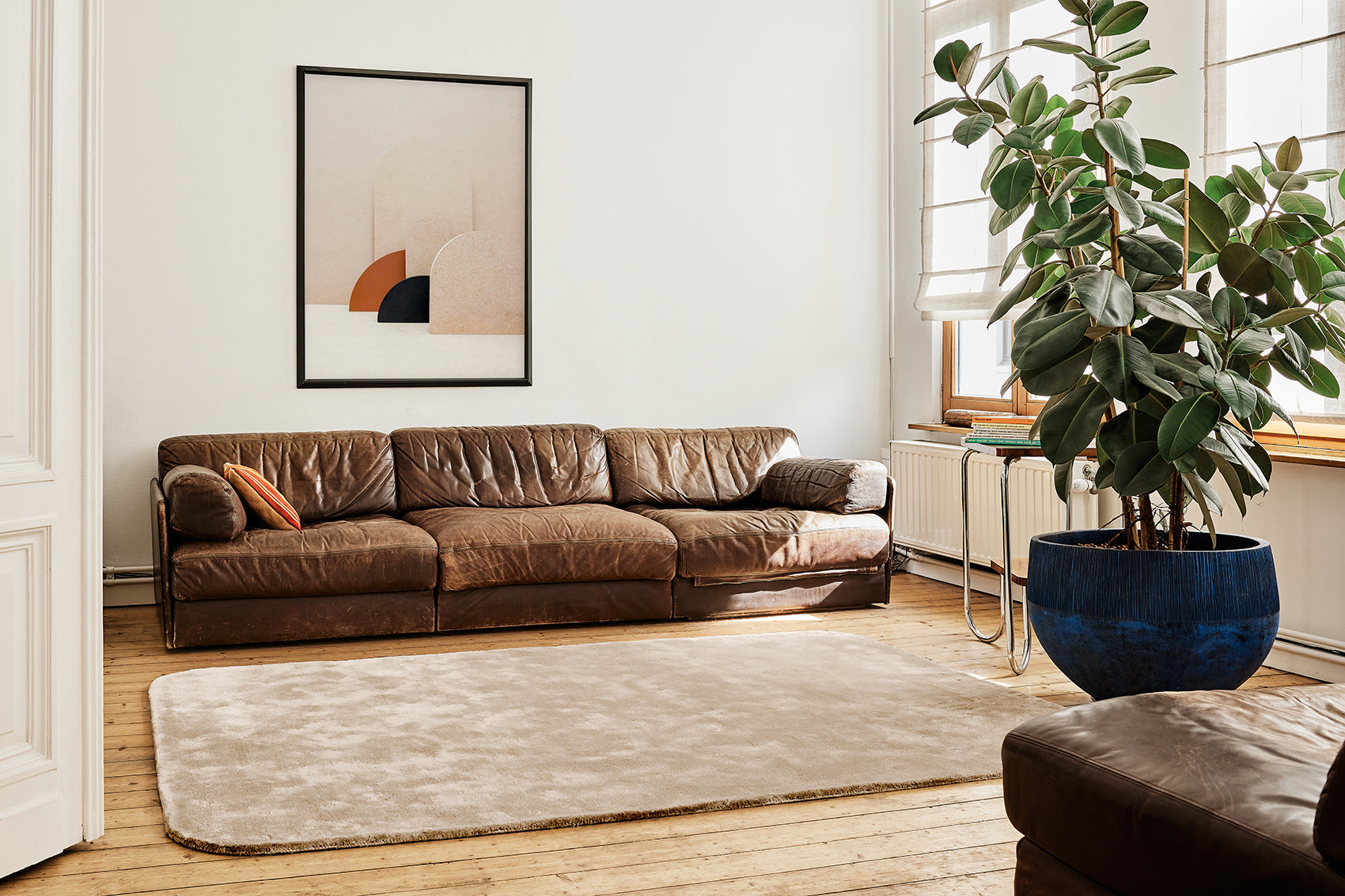 ambiance tufté main beige