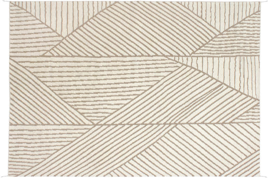 aplat tapis tissé main beige écru