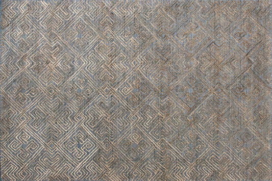 aplat tapis tissé main beige gris