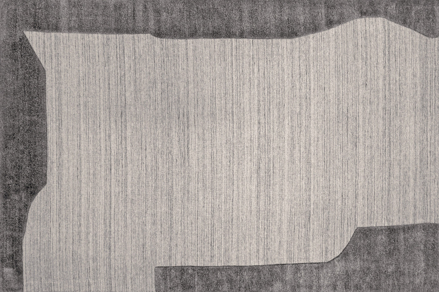 aplat tapis tissé main gris