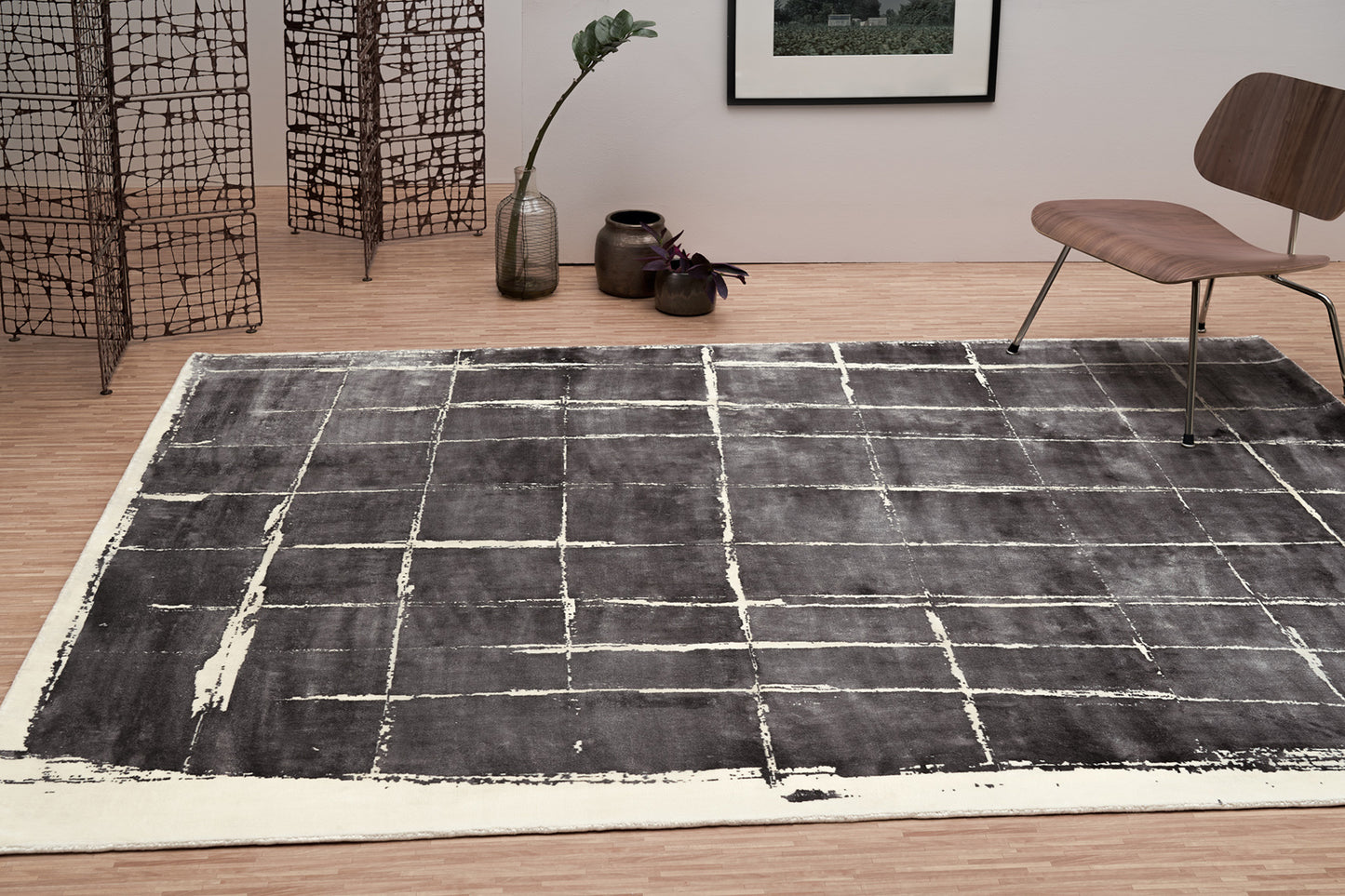 Herman dense grey rug