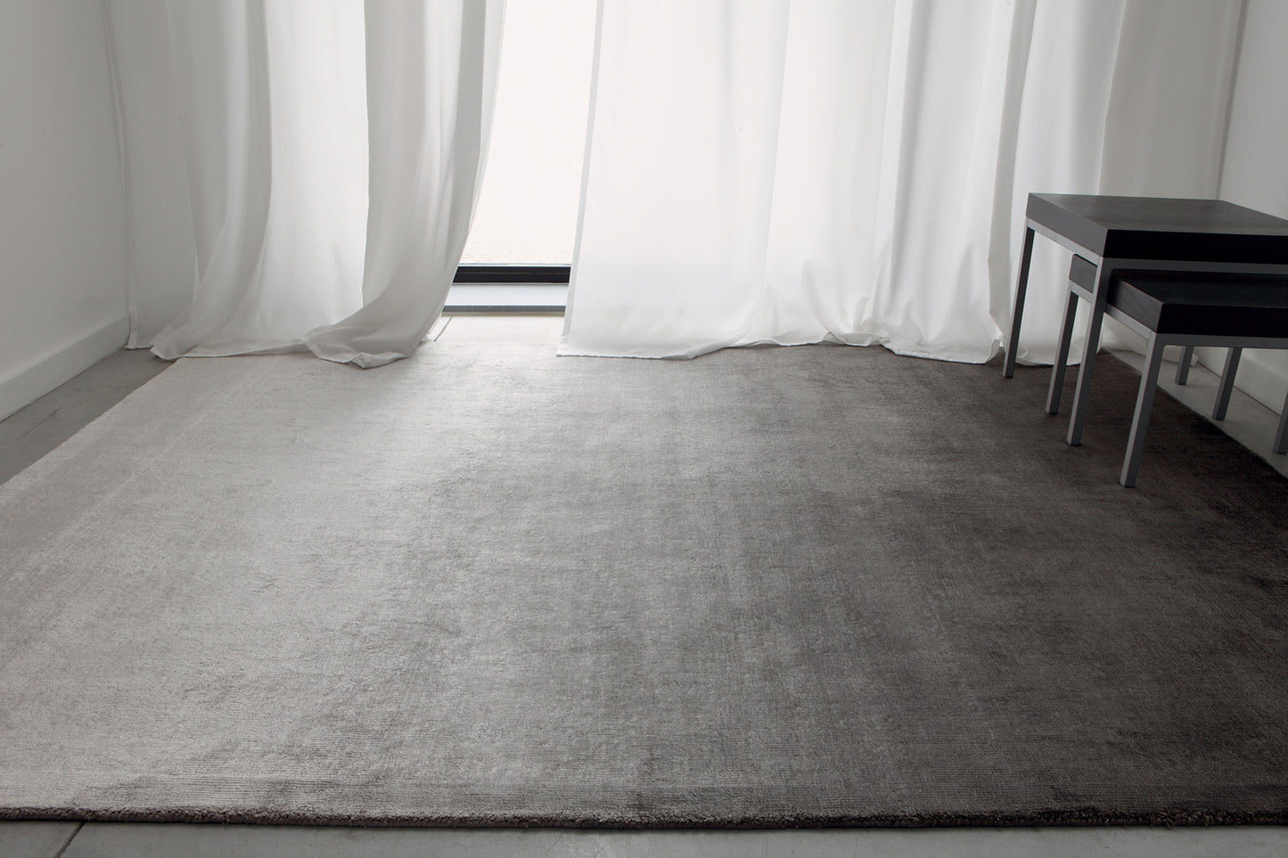 ambiance tapis tissé main beige écru marron 