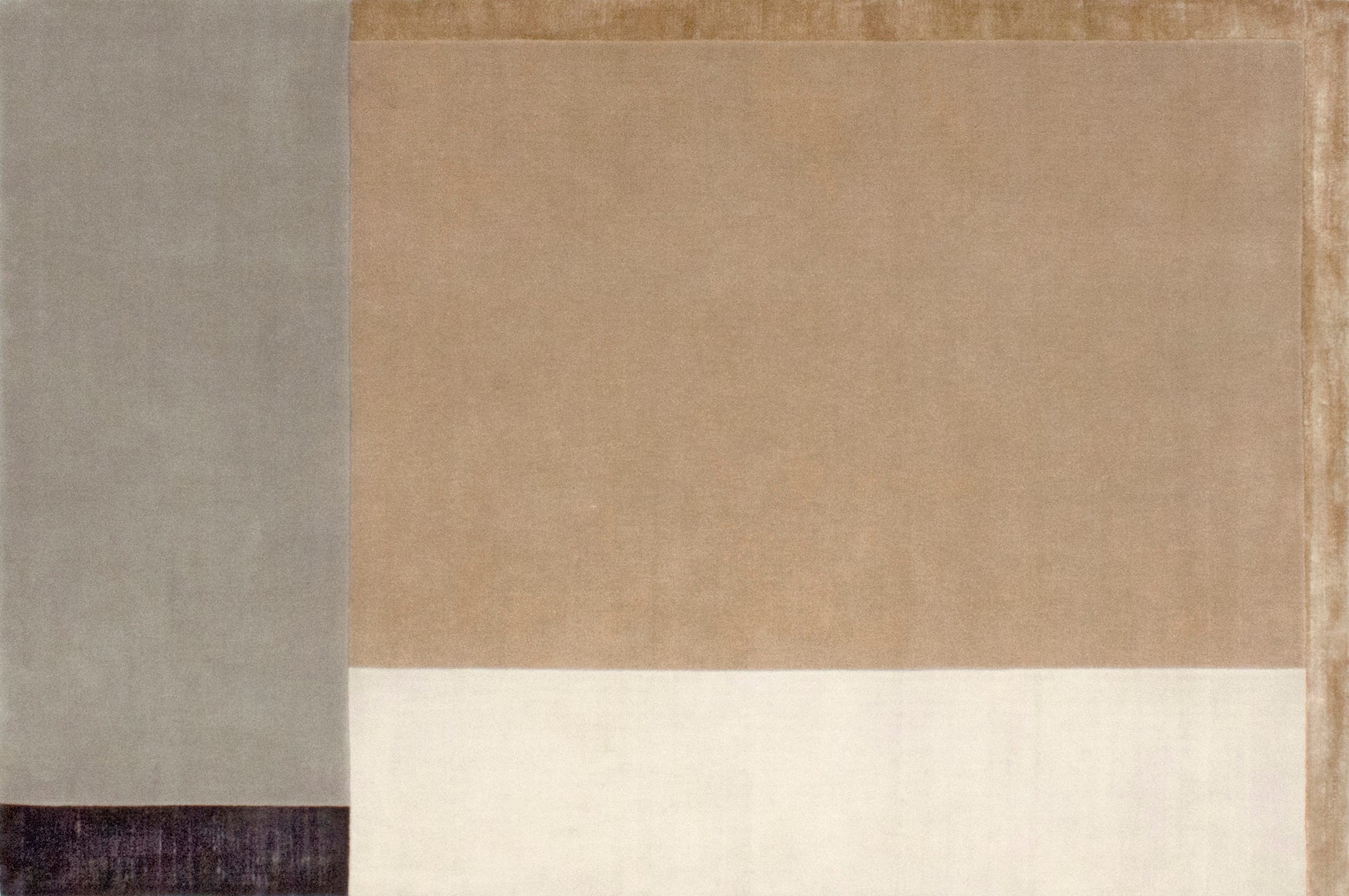 aplat tapis tissé main écru beige multicolore gris