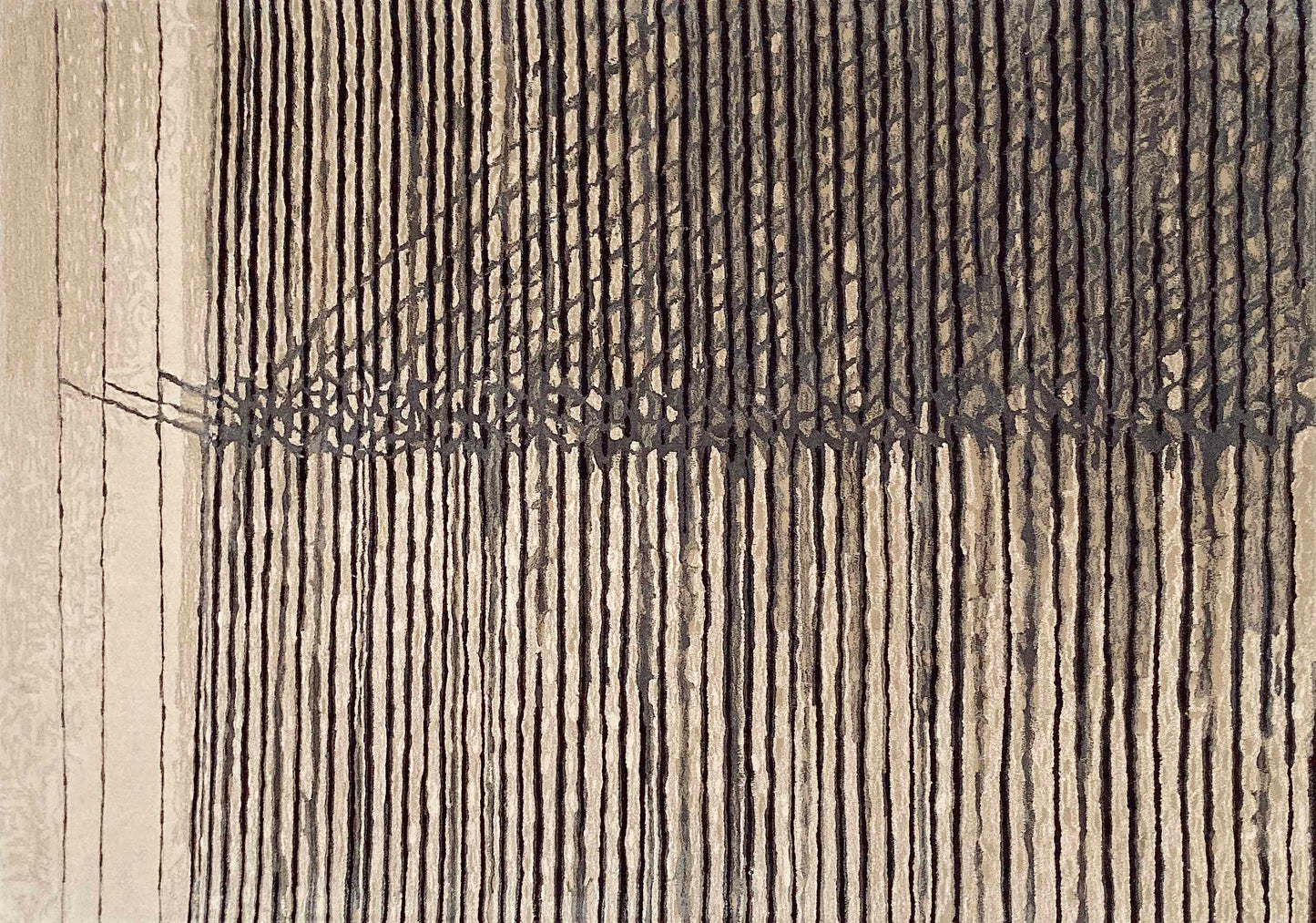 aplat tapis tufté main gris noir écru beige