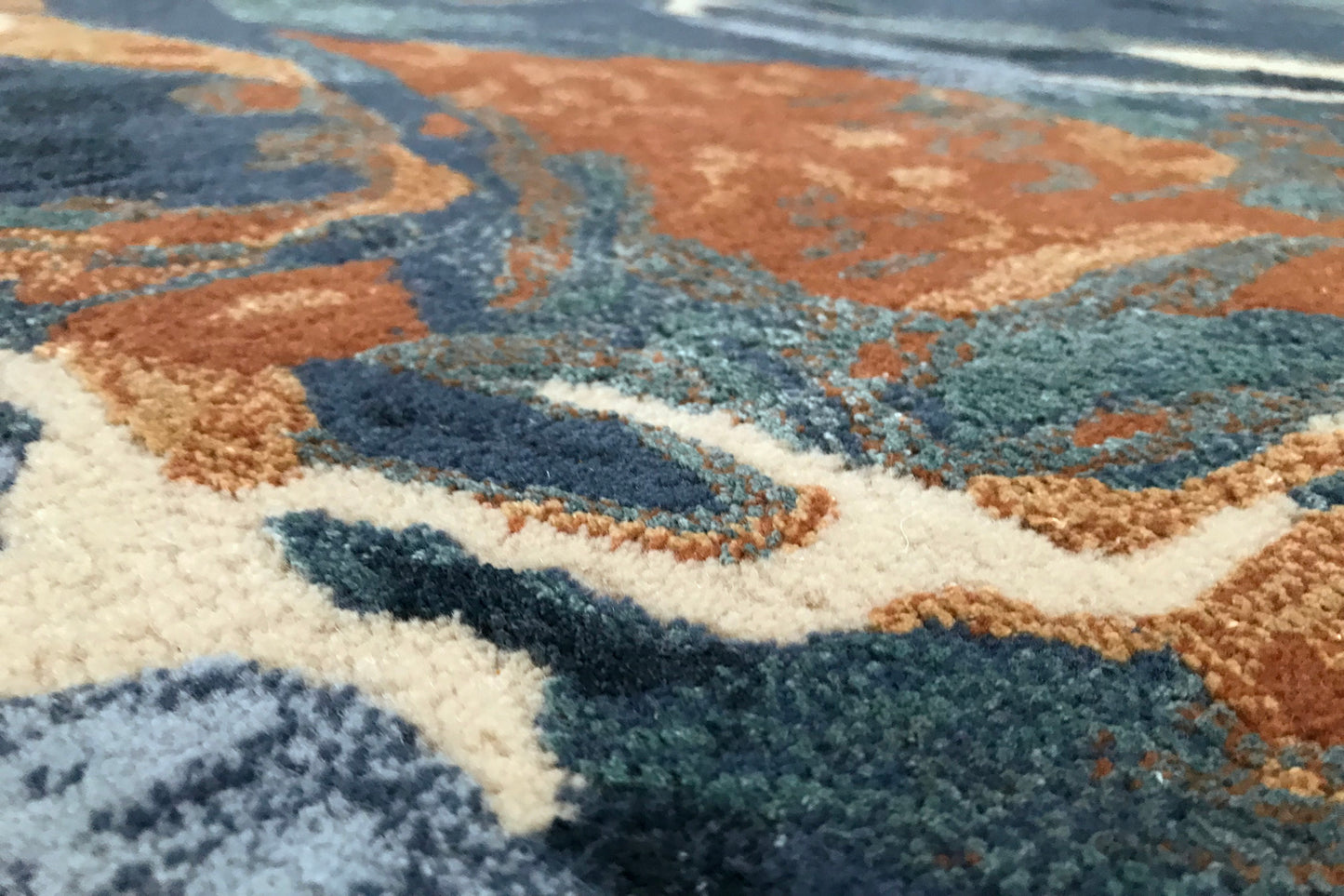 Text blue-toned rug