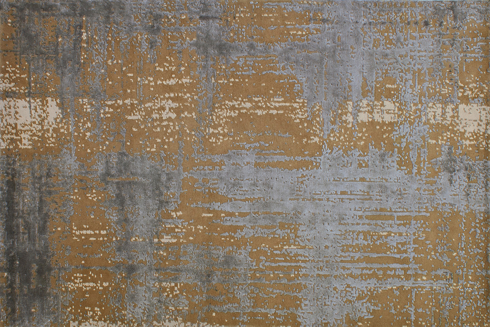 aplat tapis noué main beige gris